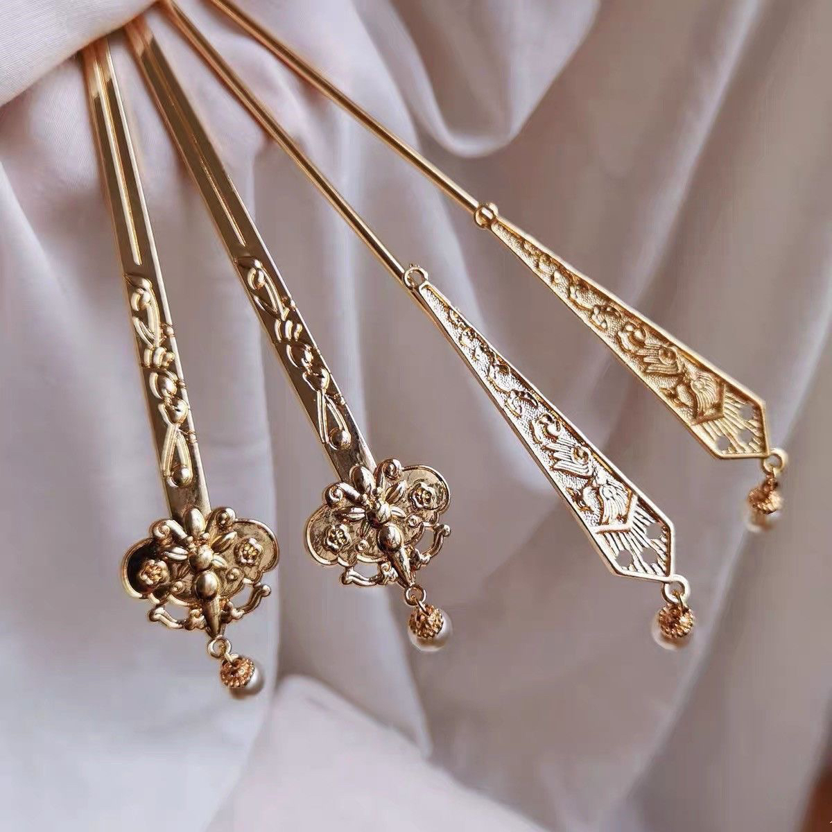 古风汉服饰品剑牌迦南流苏头饰发簪簪子古典发饰动漫超小盘发钗子