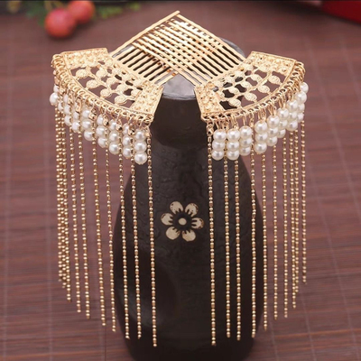 汉服古风插梳珍珠流苏发钗步摇古代发簪饰品发插古装发饰簪子配饰