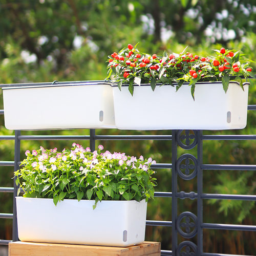 护栏挂式长方形懒人阳台种菜盆