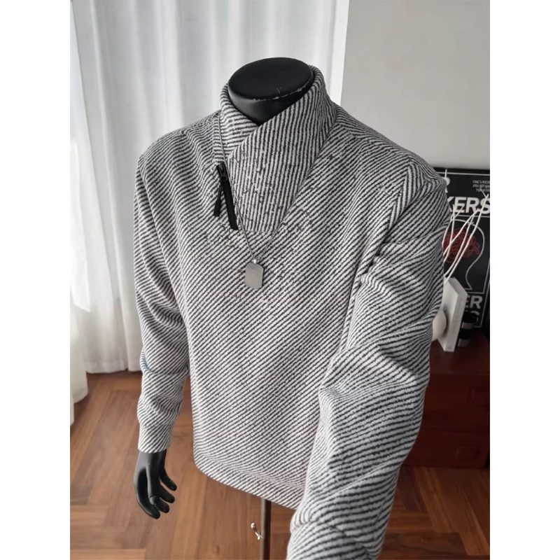 小香风交叉领半拉链卫衣男女款冬季加绒打底衫加厚半高领长袖内搭,男装,卫衣,淘宝优惠券,粉丝福利购,淘宝优惠卷