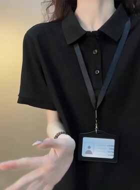 基础款修身polo衫短袖男款夏季成熟稳重男装衬衫T恤重磅正肩半袖