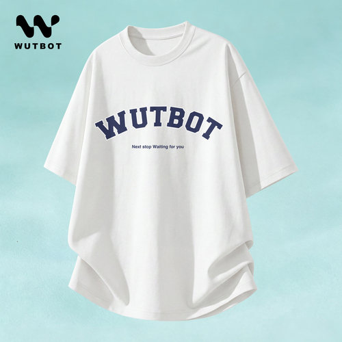 WUTBOT【300G重磅】纯棉短袖男夏季宽松休闲运动t恤半袖打底体恤