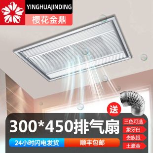 30x45集成吊顶排气扇换气扇厨房卫生间300 450静音大功率排风扇