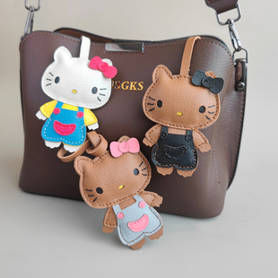 法羊皮包包挂件高级感女生礼物汽车钥匙扣小饰品配饰书包背包挂饰