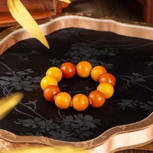 世间臻宝天然琥珀蜜蜡收藏老蜡手串饼子单珠多圈项链直播2号专拍