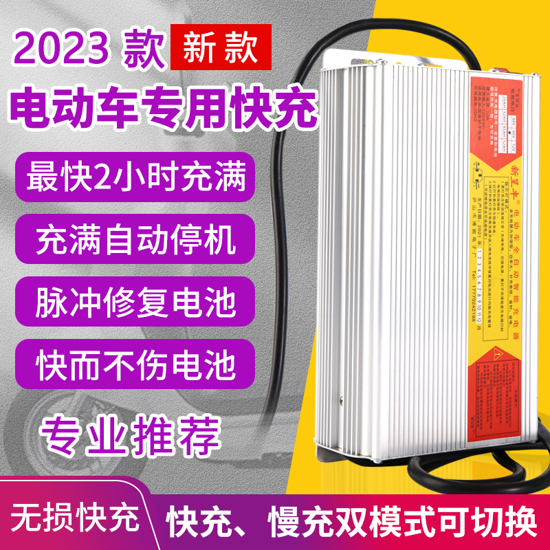 电动车电瓶车快速充电器60v20AH48v72V84V自动断电智能通用快充