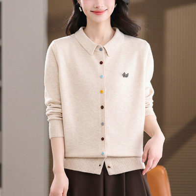 中年妈妈洋气针织外套时尚开衫