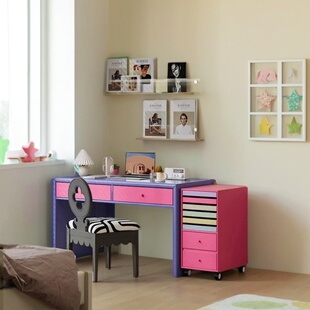 Sweden瑞典 全实木烤漆书桌梳妆台斗柜一体Montana带抽屉化妆桌