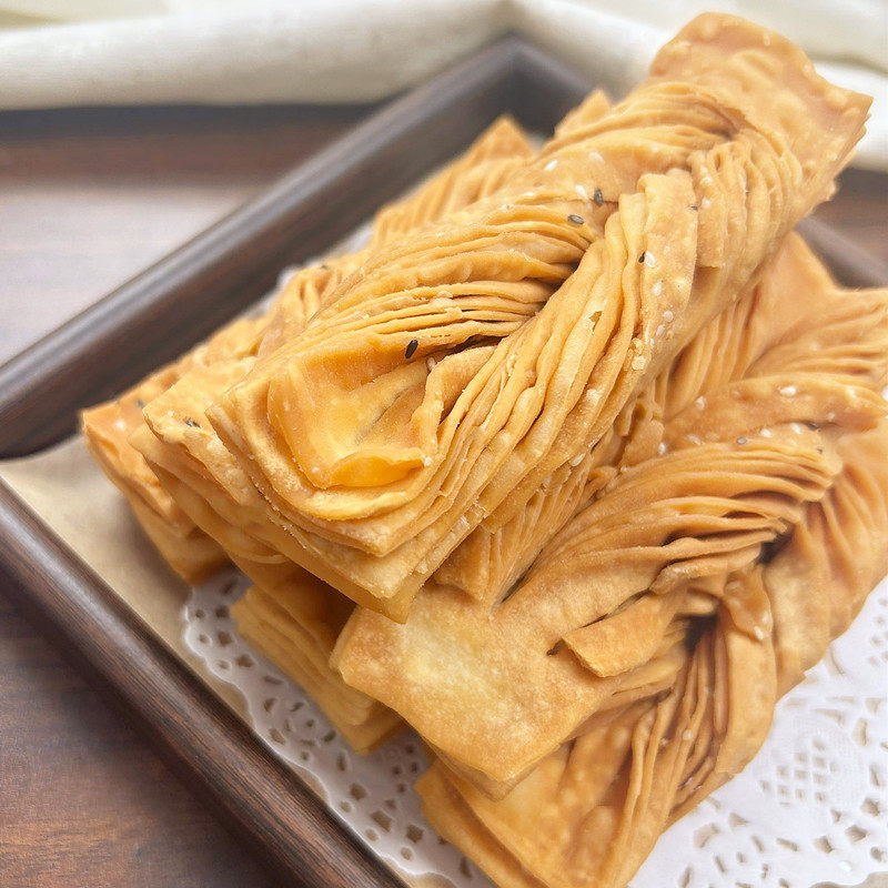 老式点心小吃零食怀旧香酥五香麻叶冰糖麻叶千层酥焦叶子馓子送礼