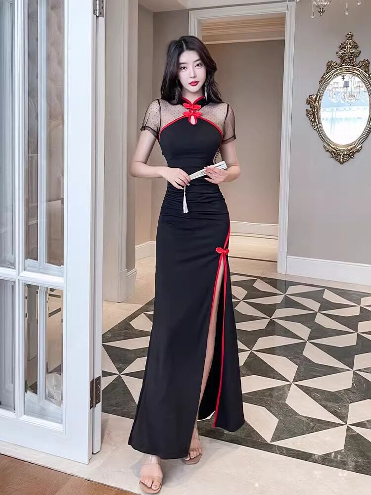 连衣裙长裙女夏季气质晚礼服裙子图片