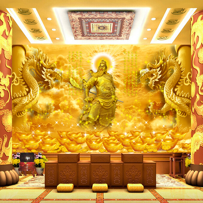 中式关羽关公财神爷壁纸