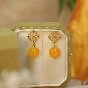 新中式耳环女设计感小众独特耳坠国风耳饰马面裙配饰新款夏季