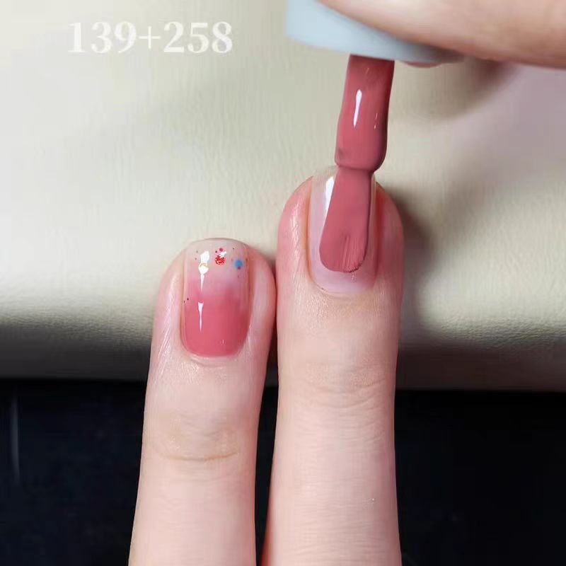 琥珀色美甲指甲油2024新款
