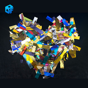 北方魔术彩虹机雪花纸礼炮彩纸彩酒吧混色锡泊纸婚礼彩纸魔术道具