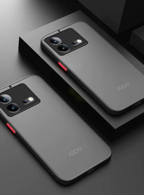 确动适用于iqooneo8手机壳爱酷neo8pro透明磨砂V2301A肤感撞色V2302A全包防摔保护套iqoo neo8硅胶简约男女款