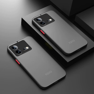 确动适用于iqooneo8手机壳爱酷neo8pro透明磨砂V2301A肤感撞色V2302A全包防摔保护套iqoo neo8硅胶简约男女款