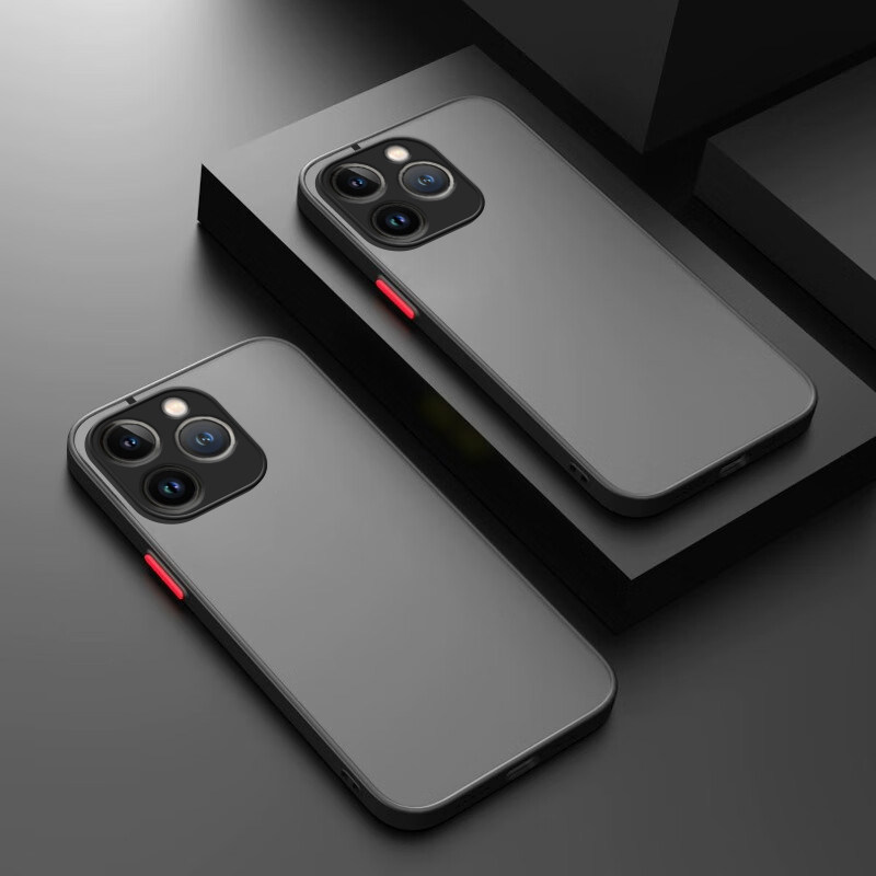 iPhone13系列透明撞色磨砂硅胶壳