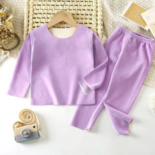 儿童保暖内衣套装德绒秋衣秋裤宝宝睡衣冬季内穿冬款加绒打底衣服