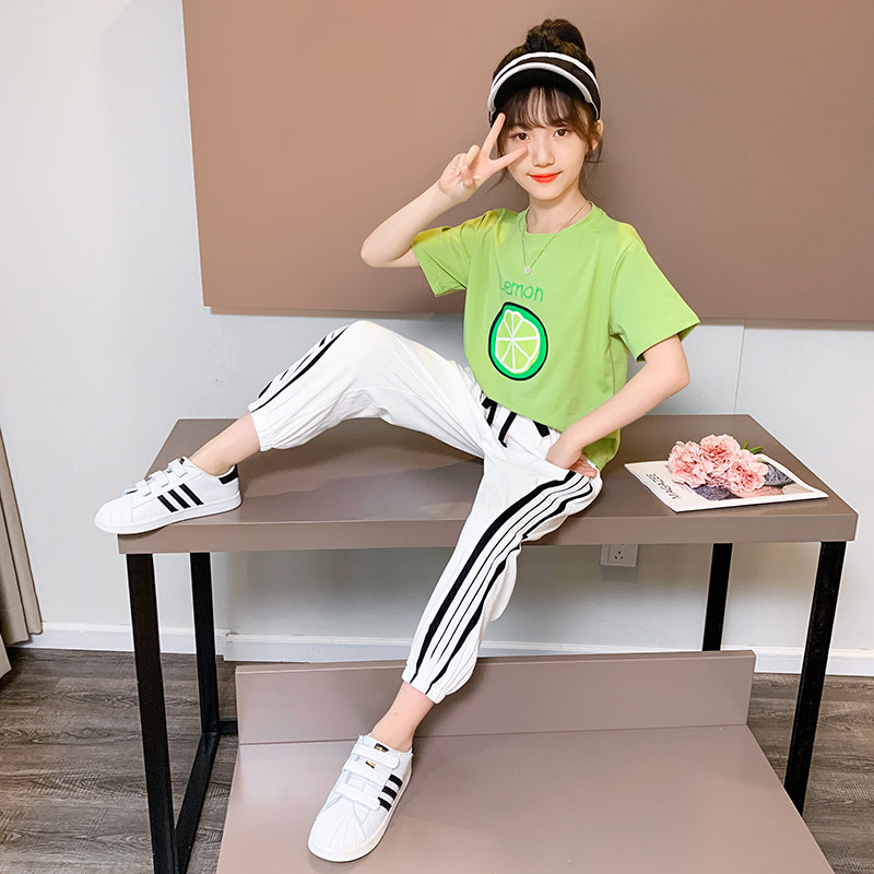 学生裤子女童夏装套装儿童夏季运套装