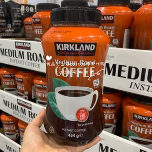 越南进口Kirkland科克兰速溶咖啡粉烘焙454g黑咖 上海costco代购