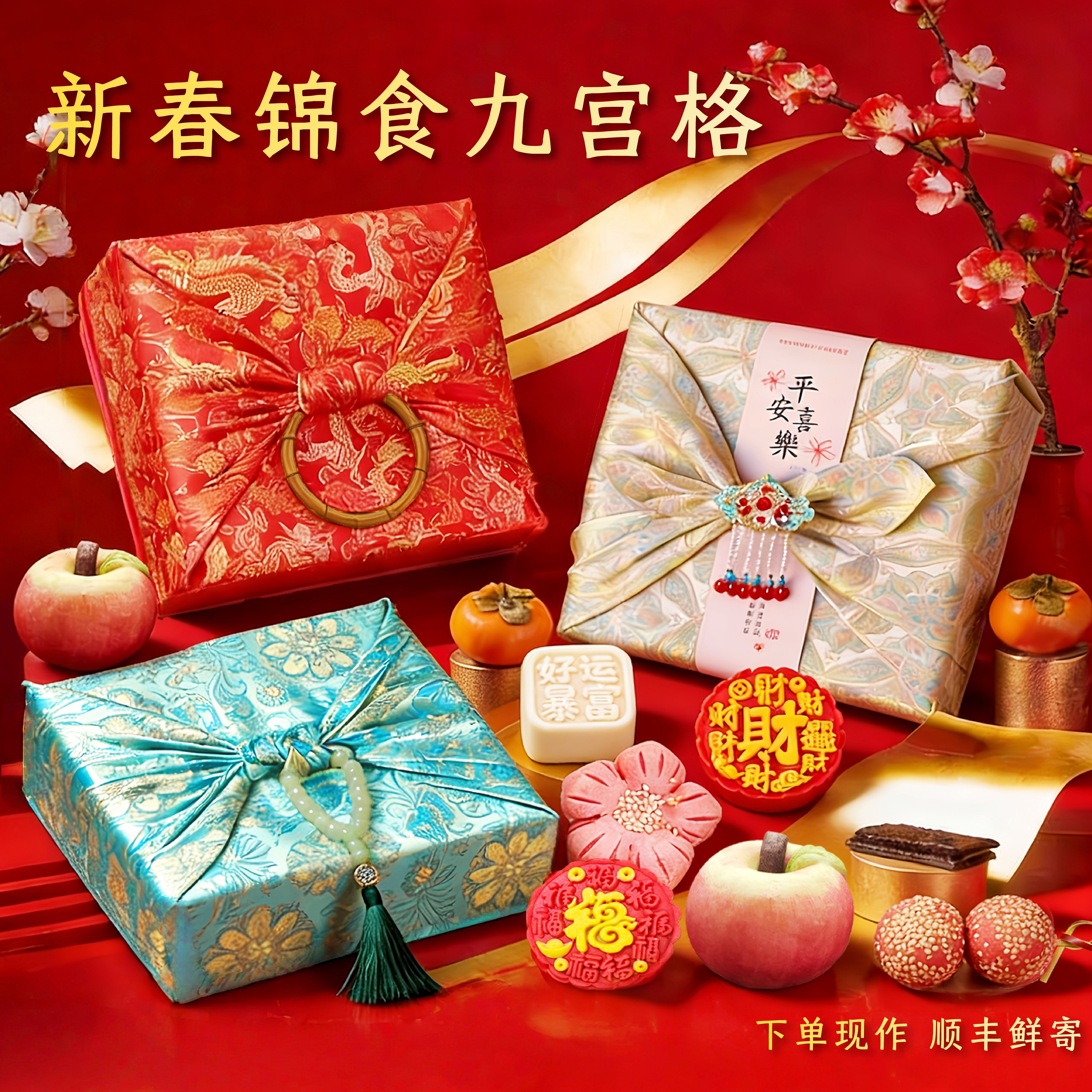 中式糕点新年礼盒走亲戚春节饼干糖葫芦零食大礼包苏州特产伴手礼