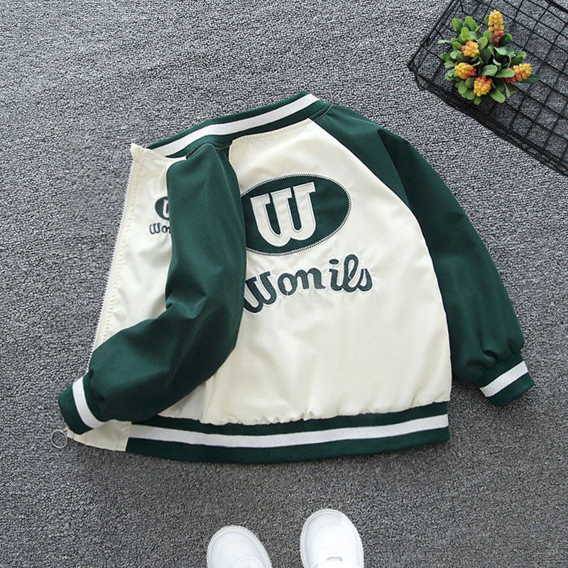 男童春装外套2026新款薄款冲锋衣棒球服帅气夹克潮童装痞帅中大童