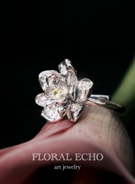 風来茉莉香|芙音 原创茉莉戒指960银轻奢高级感戒指女小众设计