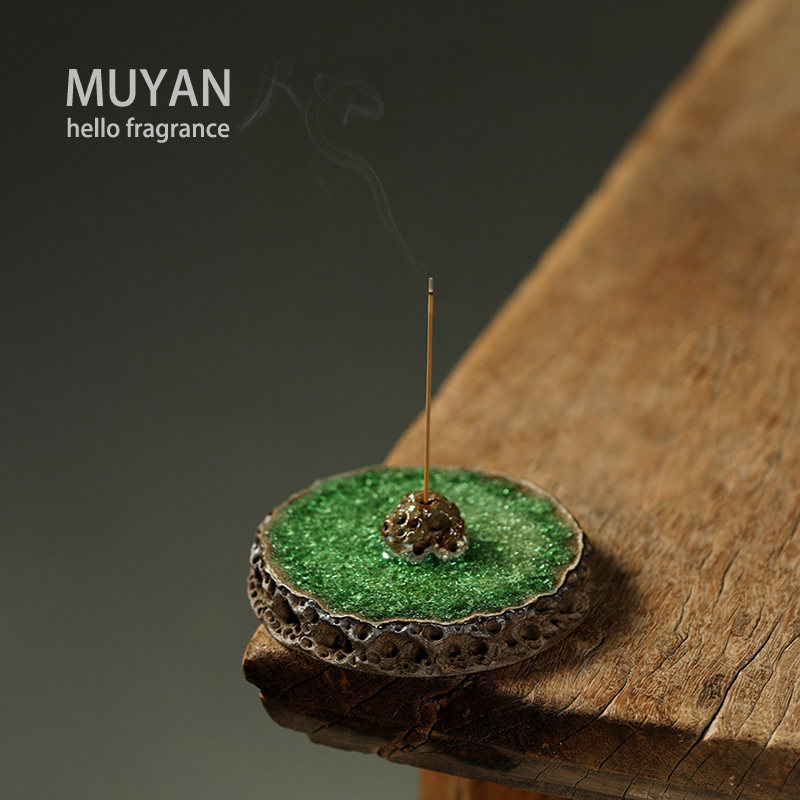 手作侘寂风香炉琉璃线香插创意太湖石香薰粗陶香皿家居禅意沉香炉,家居饰品,香薰炉,淘宝优惠券,粉丝福利购,淘宝优惠卷