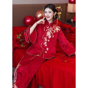 新中式敬酒服2026新款两件套新娘订婚礼服结婚出阁宴回门当天便装