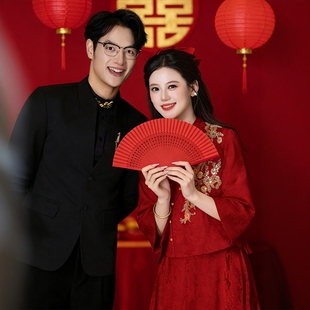 国风订婚礼服裙女小个 新中式 海棠记敬酒服新娘新款 结婚回门宴便装