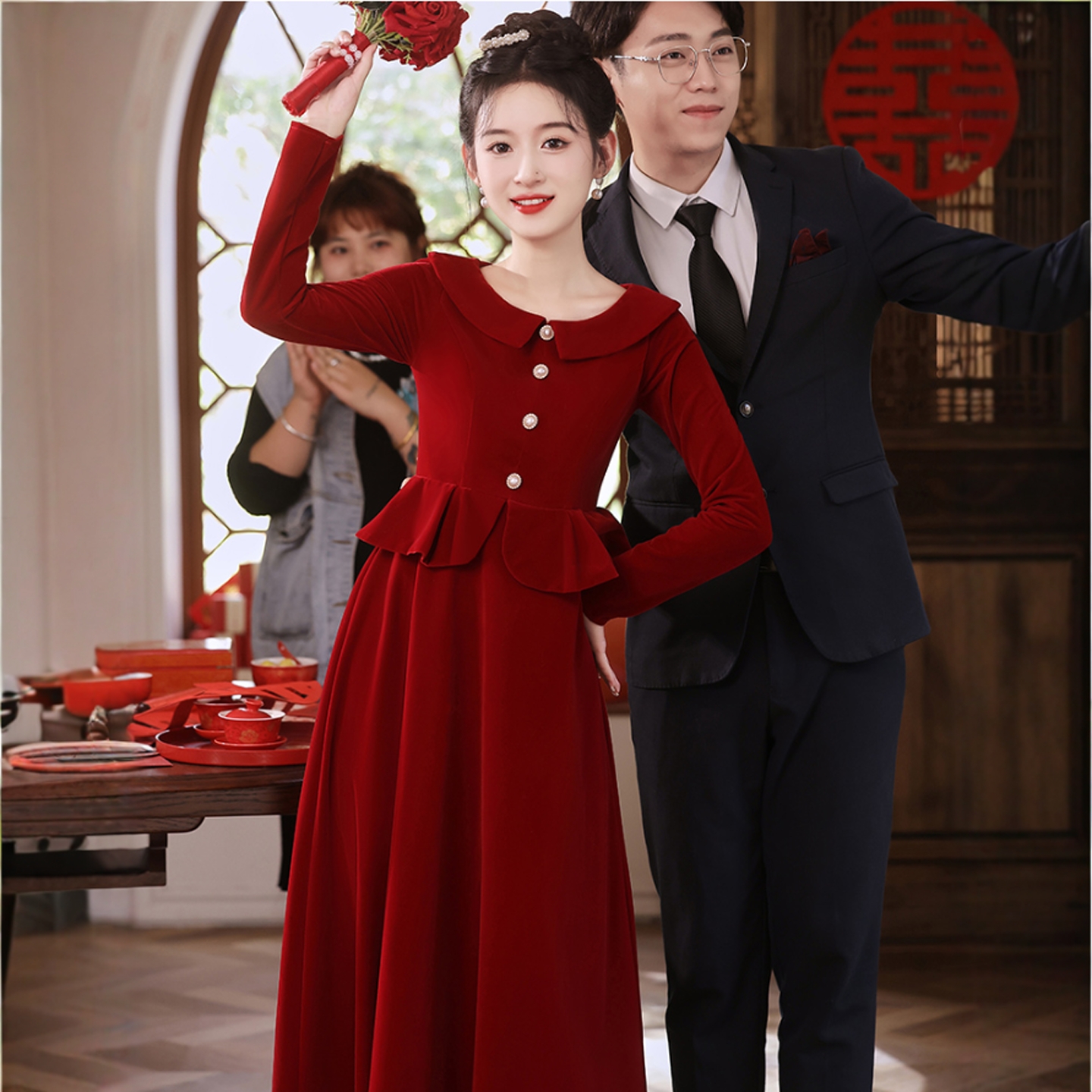 海棠记2025新敬酒服孕妇高腰遮肚