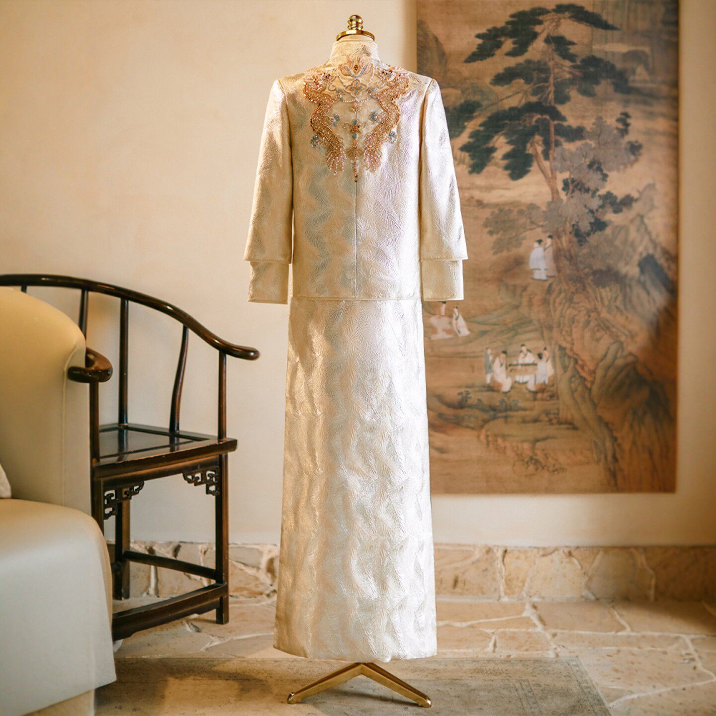 海棠记秀禾服男装新款中式新郎龙凤褂大码婚服男唐装马褂结婚礼服