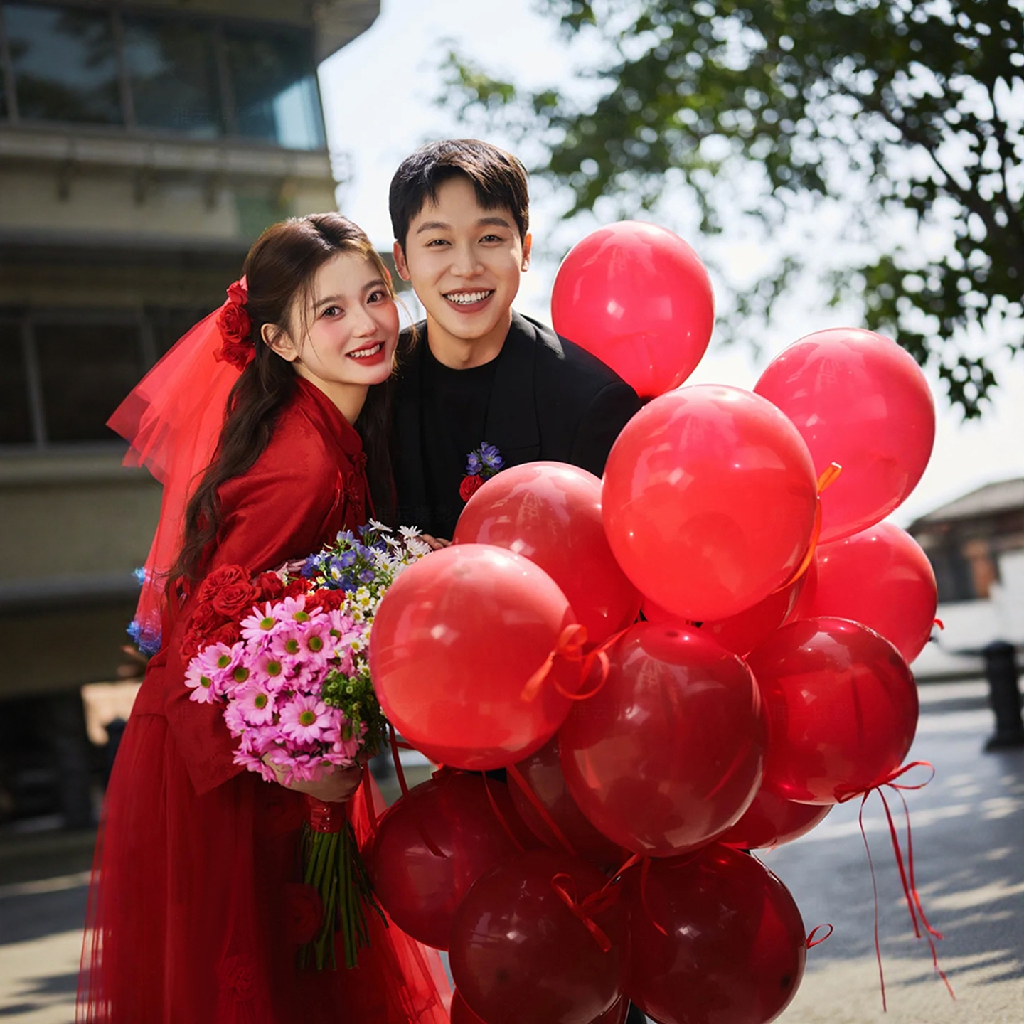 海棠记新中式孕妇旗袍敬酒服红色