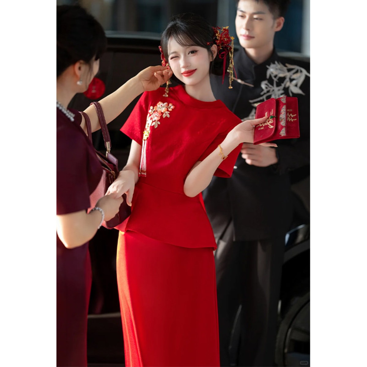 海棠记新中式订婚套装2026年新款新娘结婚礼服裙出嫁敬酒服小个子