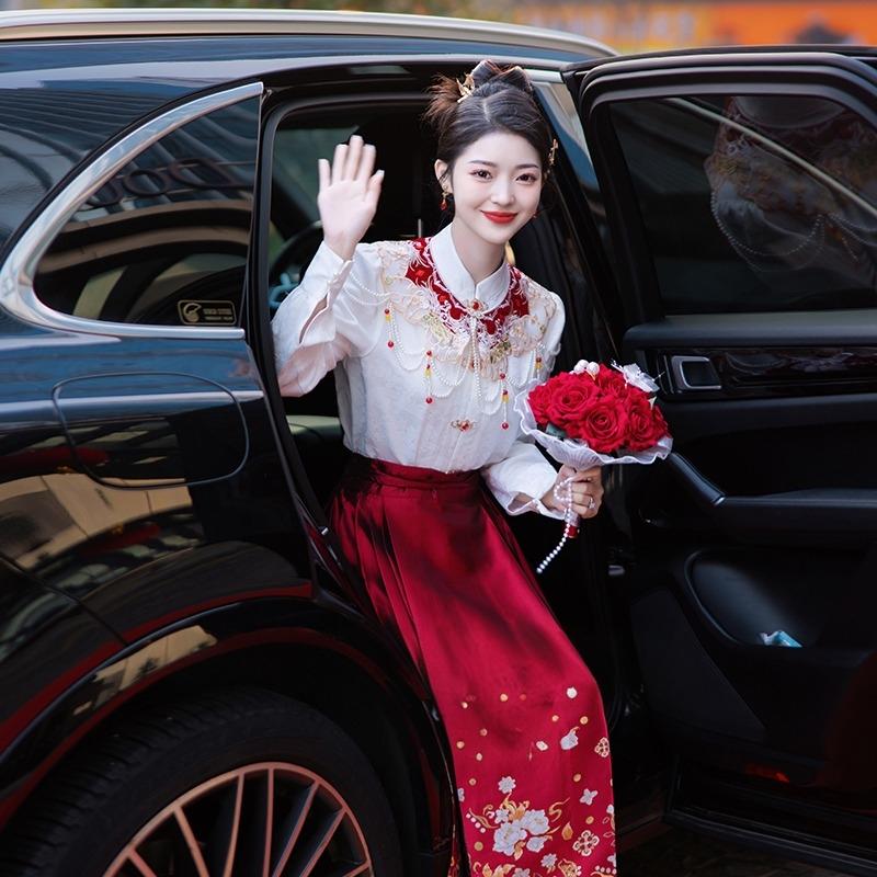 海棠记马面裙套装女敬酒服新娘