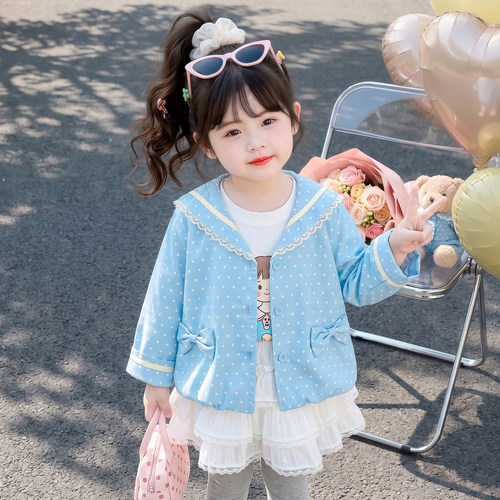 女童2026秋季新款蝴蝶结外套
