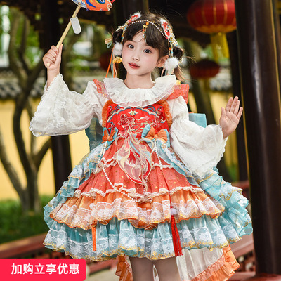 女童春秋季甜美休闲连衣裙