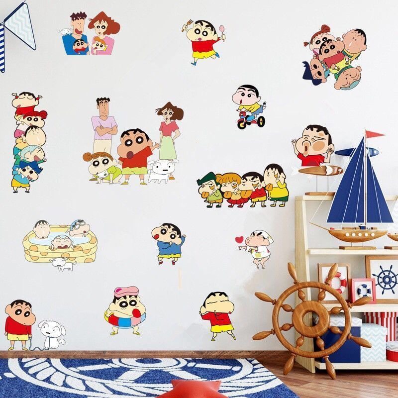 蜡笔小新墙贴纸卡通装饰画卧室宿舍房间改造超大自粘壁纸海报贴墙,家居饰品,软装墙贴,淘宝优惠券,粉丝福利购,淘宝优惠卷