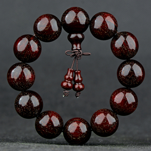 佛珠紫檀手串男金星紫檀金丝楠木文玩貔貅手链念珠