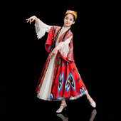 西域风情新疆维吾尔族哈萨克族舞蹈演出表演服装 女早春装 郊游拍照