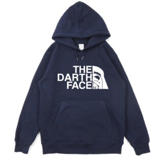 达斯维达星球大战电影THE DARTH FAC秋冬季保暖加绒加厚套头卫衣