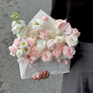 信封鲜花小花束同城鲜花情人节乔迁繁花阁北京天津同城花店送花