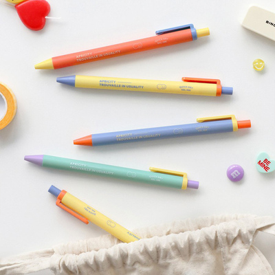 韩国ICONIC BUBBLY撞色笔杆0.38黑色笔芯中性笔顺滑书写速干按动
