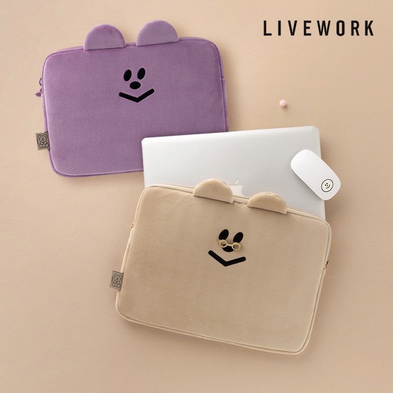 韩国LIVEWORK表情小熊电脑包