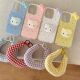 12防摔7 彩波点立体KT猫适用苹果16ProMax手机壳iPhone16Pro新款 14Plus斜挎绳女13mini硅胶11 6s保护套XS