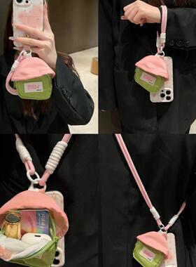 小红书爆款迷你书包适用苹果16ProMax手机壳iPhone16Pro新款14Plus斜挎绳女13mini硅胶11/12防摔7/6s保护套XS