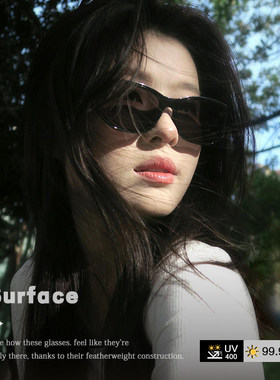 JAFOM曲面屏猫眼墨镜女款2026新款防紫外线UV400高清偏光太阳镜