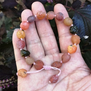 精品阿拉善血脉手链 女 天然戈壁滩戈壁玛瑙原石手串