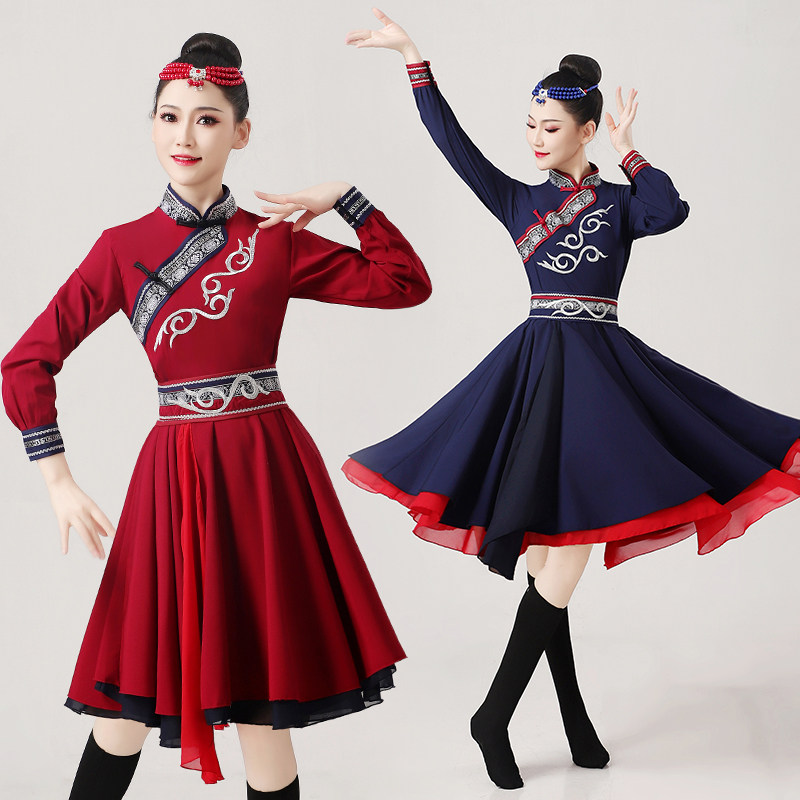 蒙古演出服女成人艺考舞表演