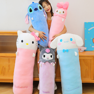 可爱狗狗猫咪长条睡觉抱枕超软床上夹腿专用毛绒玩具圆柱午休枕女